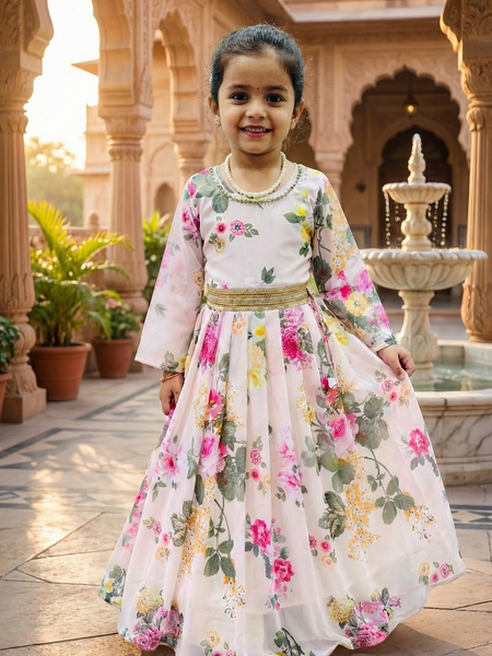 Heavy Fox Georgette Digital Print Gownn OC-142