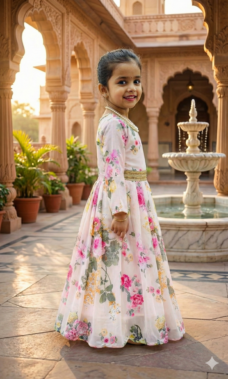 Heavy Fox Georgette Digital Print Gownn OC-142