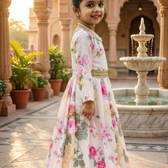 Heavy Fox Georgette Digital Print Gownn OC-142