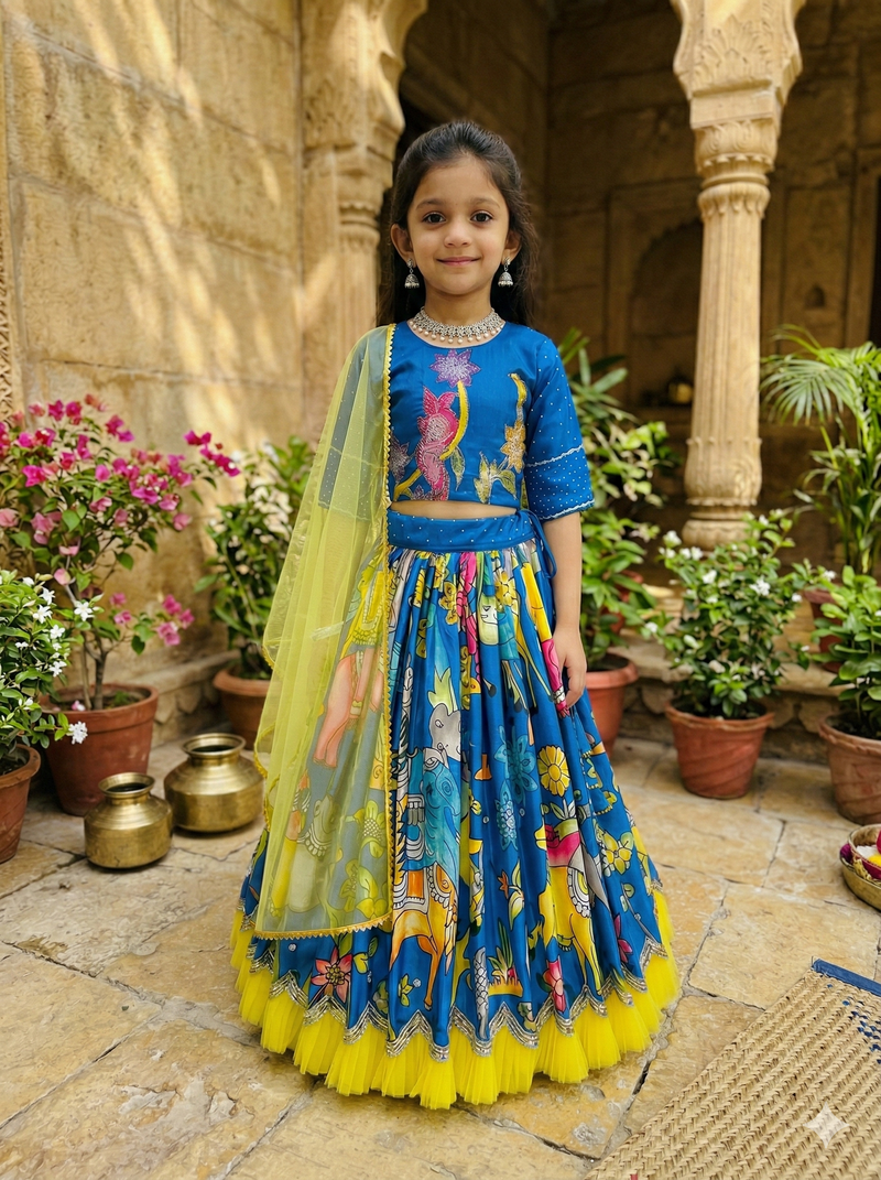 POSITION PRINT EMROIDERY WORK LAHENGA CHOLI SET FULLY STTICHED OC-227
