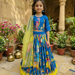 POSITION PRINT EMROIDERY WORK LAHENGA CHOLI SET FULLY STTICHED OC-227
