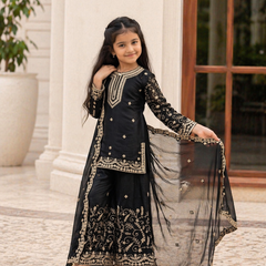 Premium Beautiful Kids Top Sharara And Dupatta Set