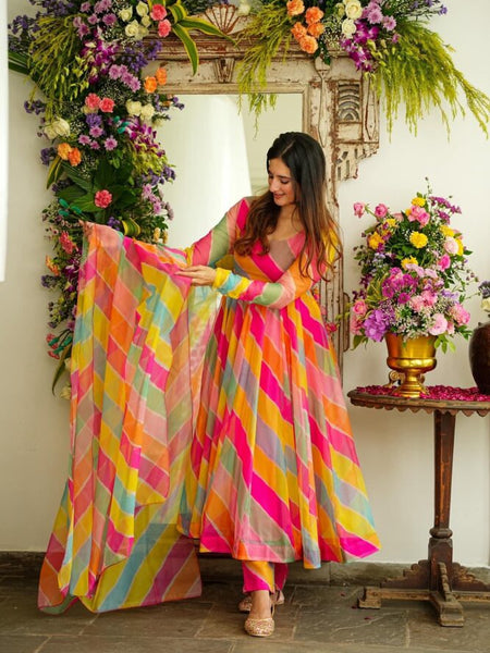 Navrangi's Leheriya Suit Set