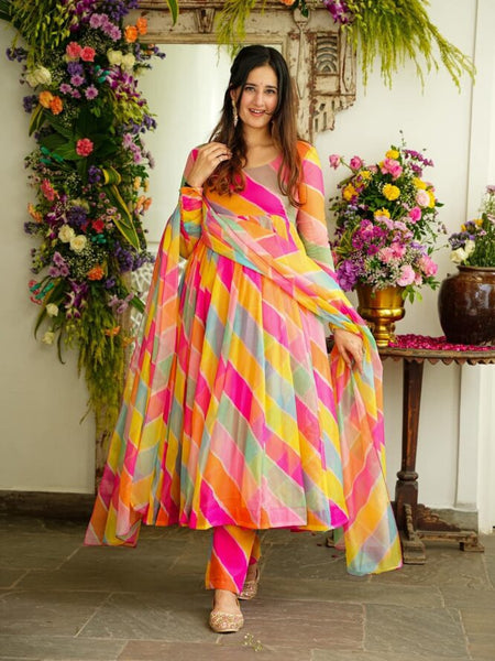 Navrangi's Leheriya Suit Set