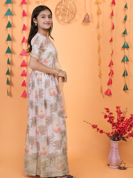 New Designer Heavy Fox Georgettee Gownn OC-152 Cream