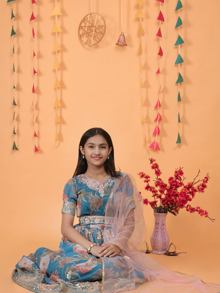 New Designer Heavy Fox Georgette Gownn OC-152 Blue