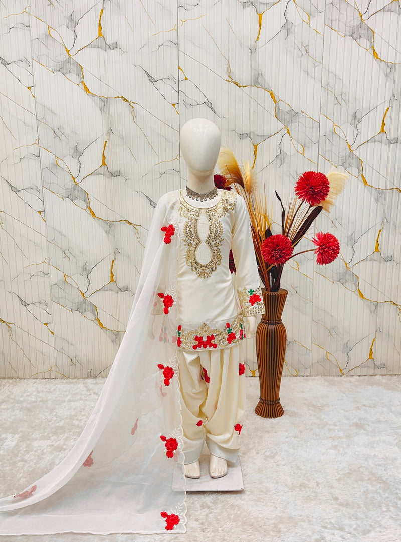 Premium Beautiful Kids Top Salwar And Dupatta Set