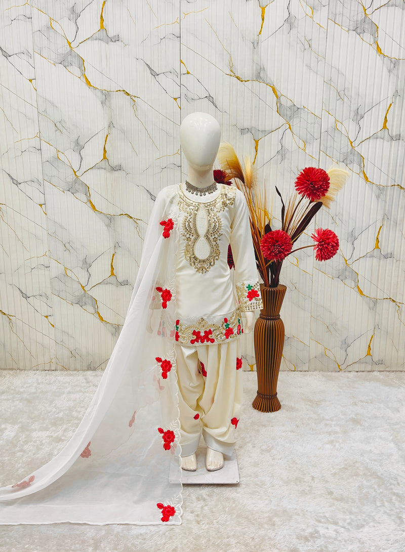 Premium Beautiful Kids Top Salwar And Dupatta Set
