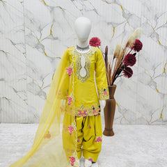 Premium Trending Kids Top Salwar And Dupatta Set