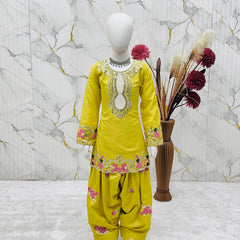 Premium Trending Kids Top Salwar And Dupatta Set