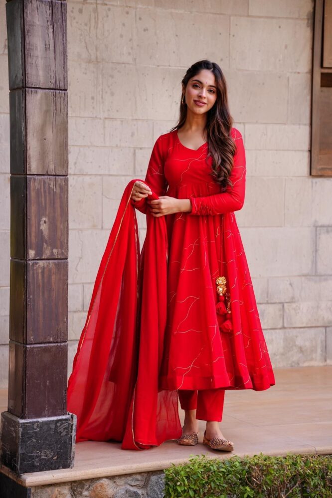Blooming Red Coloured Suit