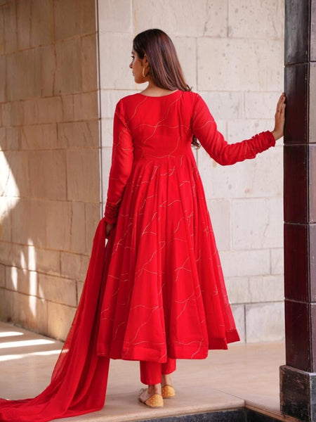 Blooming Red Coloured Suit
