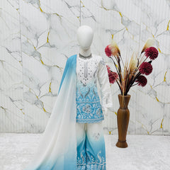 Premium Beautiful Kids Top Palazzo And Dupatta Set