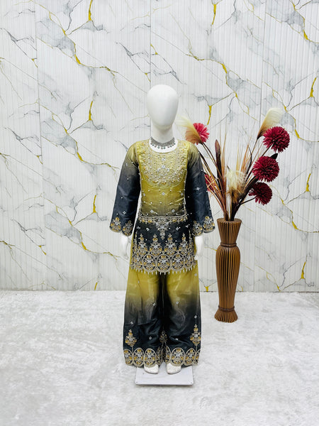 Trending Launching New Đěsigner Party Wear Look Top Palazzo& Dupatta Set