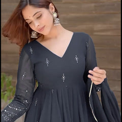 WHISPERING BREEZE  SUIT SET - 107 BLACK