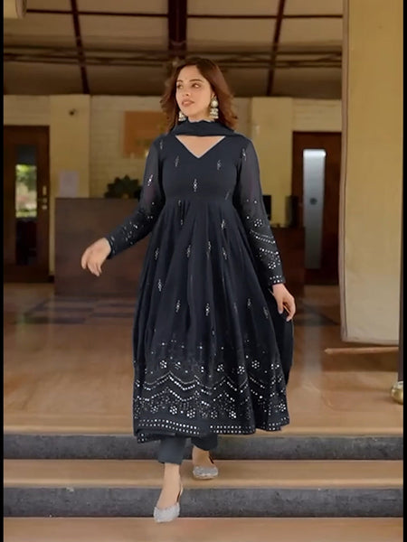 WHISPERING BREEZE  SUIT SET - 107 BLACK
