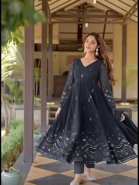 WHISPERING BREEZE  SUIT SET - 107 BLACK