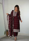 MAROON COLOR PREMIUM QUALITY SUIT SET DT -273