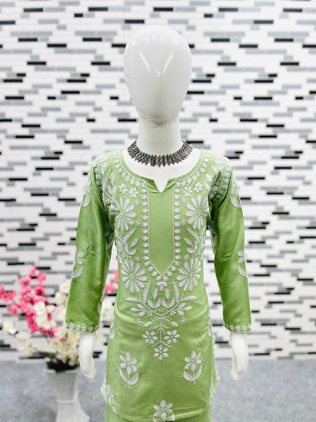 New Designer Heavy Rayon Cottonn Top-Shararaa OC-140 Green