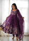 PURE SOFT ORGANZA ANARKALI SUIT SET WITH FULLY STITCHED DKB -261 WINE