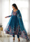 PURE SOFT ORGANZA ANARKALI SUIT SET WITH FULLY STITCHED DKB -261 RAMA