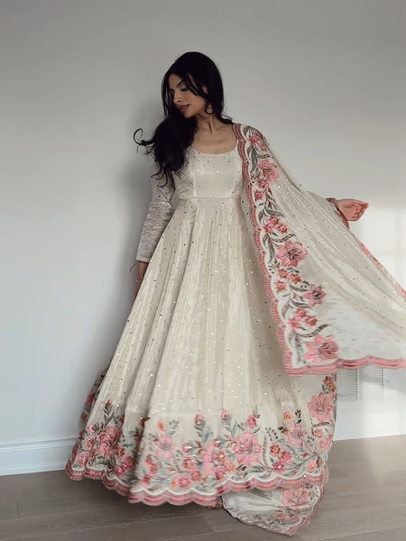Aarushi Heavy Pure Vichitra Silk Gown
