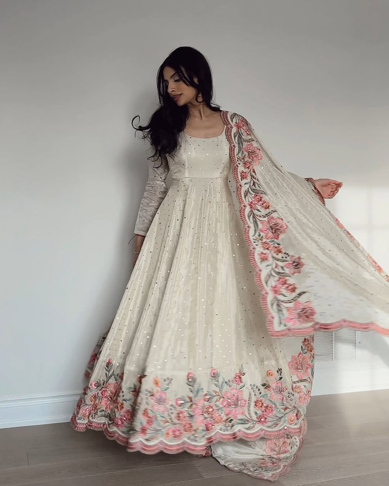 Aarushi Heavy Pure Vichitra Silk Gown