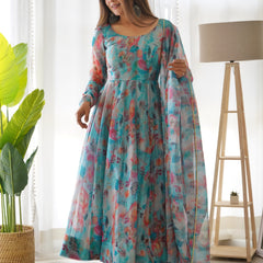 Floral Organza Suit Set