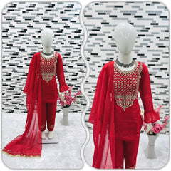 New Designer Heavy Fox Georgettee Embroidery Work Top And Bottomm OC-162