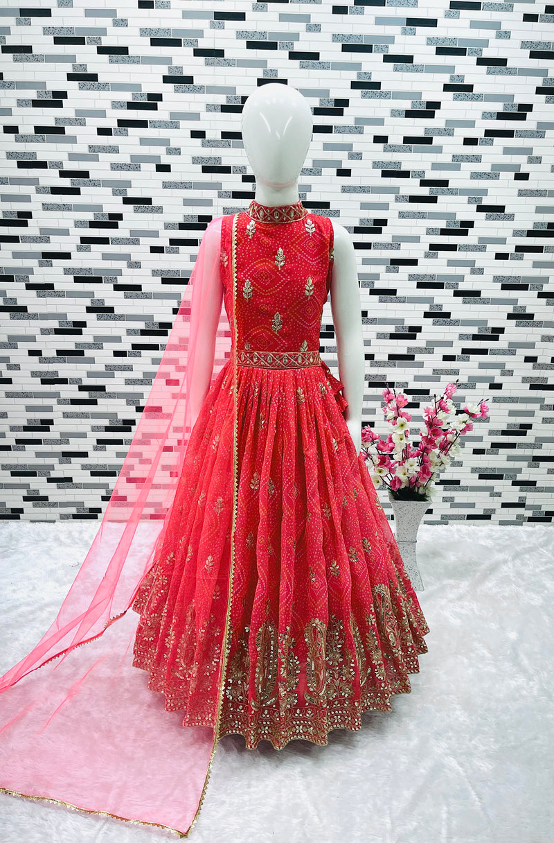 New Designer Heavy Fox Georgette Embroidered Siqunce Work Gownn OC-164