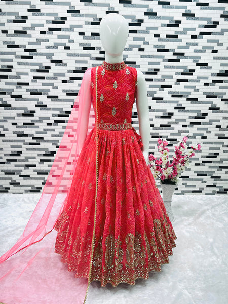 New Designer Heavy Fox Georgette Embroidered Siqunce Work Gownn OC-164