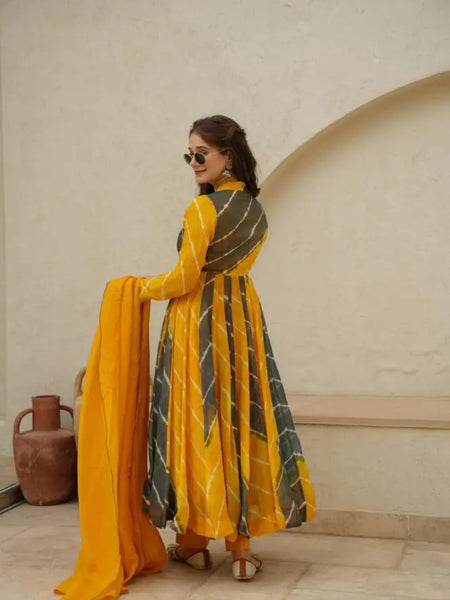Mustard And Black Suit