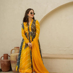 Mustard And Black Suit