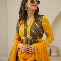 Mustard And Black Suit