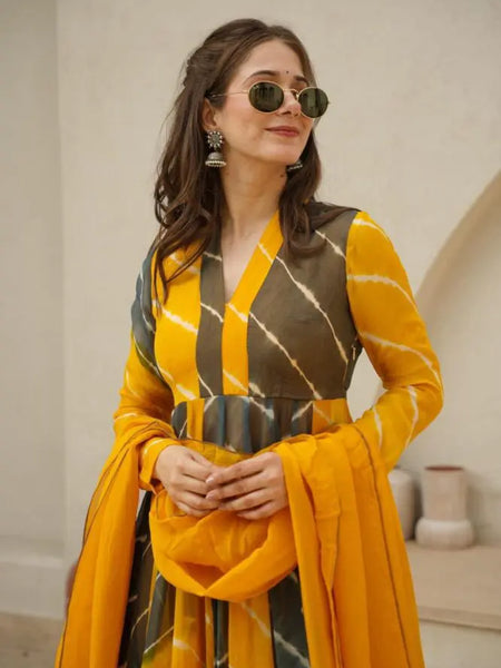 Mustard And Black Suit