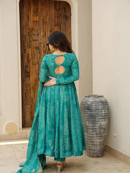 Magic Green Coloured Anarkali Suit