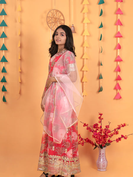 New Designer Heavy Fox Georgette Gownn OC-152 Red