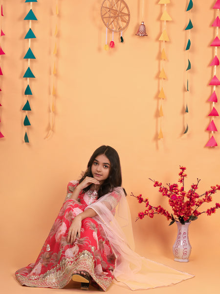 New Designer Heavy Fox Georgette Gownn OC-152 Red