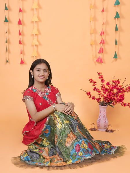 NEW DESIGNER KEDIYA STYLE LAHENGAA SET FULLY STTICHED OC-187 Pink