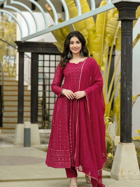 SUNHERI FUX GEORGETTE SUIT SET - 6013