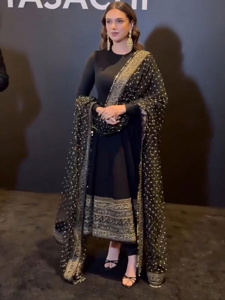Aditi Premium Black Anarkali Suit Set