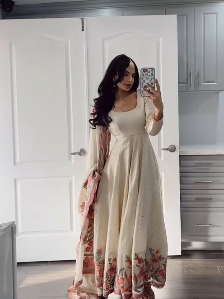 Aarushi Heavy Pure Vichitra Silk Gown