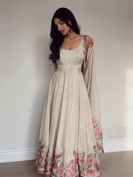 Aarushi Heavy Pure Vichitra Silk Gown