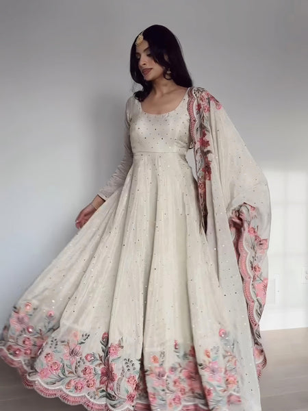 Aarushi Heavy Pure Vichitra Silk Gown