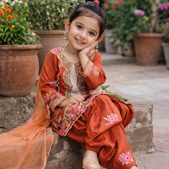 Premium Trending Kids Top Salwar And Dupatta Set