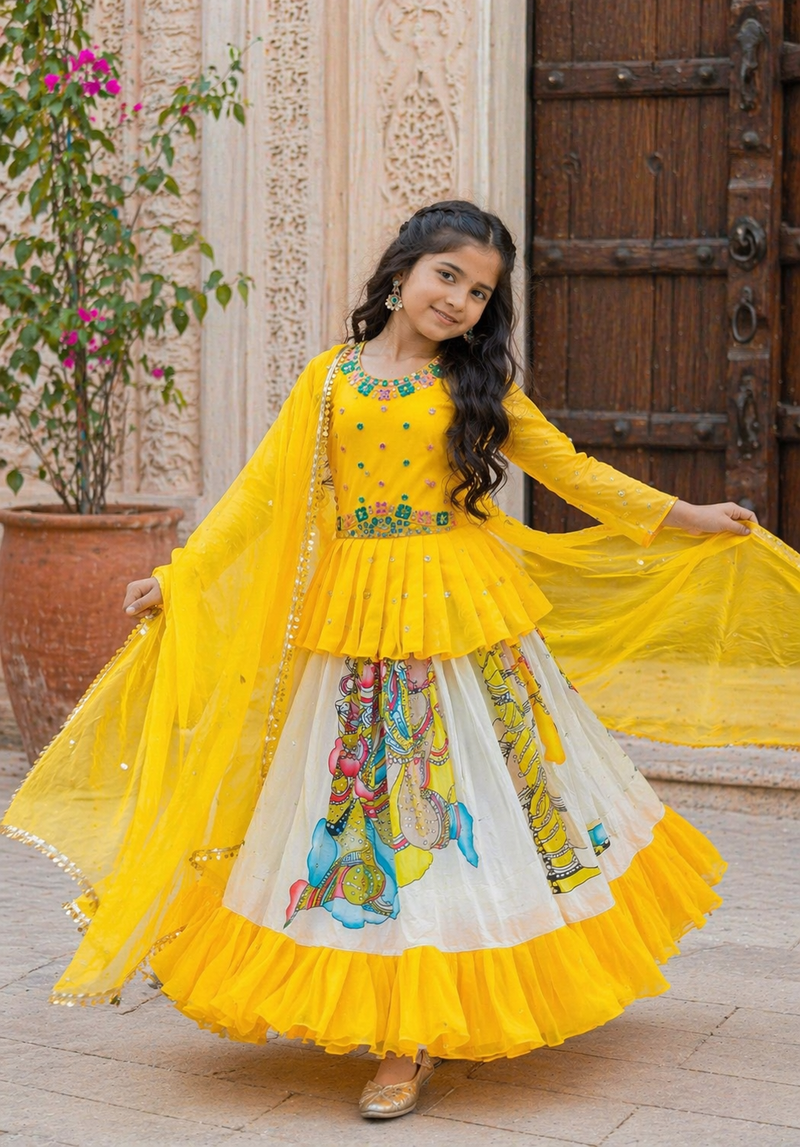 KEDIYA STYLE LAHENGAA SET FULLY STTICHED  OC-185