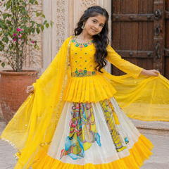 KEDIYA STYLE LAHENGAA SET FULLY STTICHED  OC-185