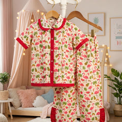 Trendy Kids Cotton Night Suit for Girls | Soft & Breathable Nightwear