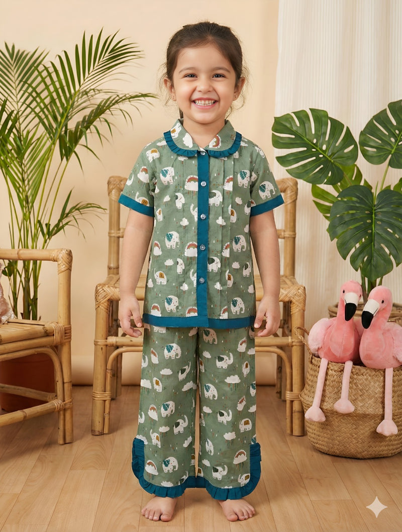 Trendy Kids Cotton Night Suit for Girls | Soft & Breathable Nightwear