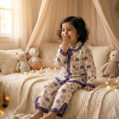 Soft Cotton Kids Nightwear Set | Stylish Girls Night Suit for Comfortable Sleep